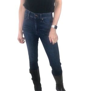 Madewell 10" High Rise Skinny Jeans Sz 26 Dark Wash Stretch Classic Capsule